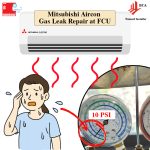 Mitsubishi Aircon gas leak repair at FCU-00